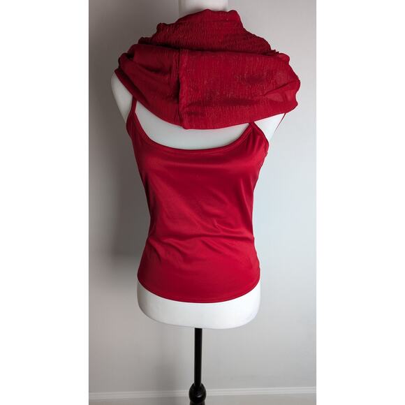 IZ Buyer Y2K top attached camiSz M (6) ruffles glistens laceHallow EUC buttons - Picture 9 of 11